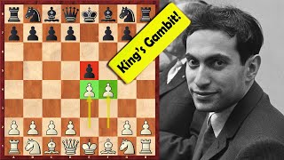 Like A Boss Mikhail Tal Goes For Kings Gambit [upl. by Pyne]