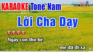 Lời Cha Dậy Karaoke Tone Nam  Beat Hay Nhạc Sống Thanh Ngân [upl. by Callan]