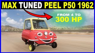 MAX TUNED Peel P50 1962 Forza Horizon 5 Tuning to BREAK top max speed Limitation  Dragrace Gameplay [upl. by Wolff679]