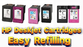 How to HP Deskjet ink cartridges refilling I HP Deskjet 2130 cartridges refilling [upl. by Rento]