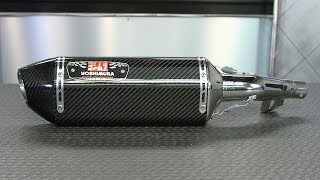 Yoshimura R77 SlipOn Exhaust Install and Sound  Motorcycle Superstore [upl. by Ettevy377]