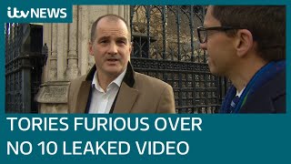 MPs anger as Downing Street staff seen in leaked video joking about Christmas party  ITV News [upl. by Zaid]