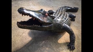 Crocodile Sculpture  MAD FAB [upl. by Tarryn]