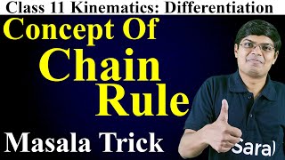 Class 11 Kinematics Differentiation  Concept of Chain Rule इस Masala Trick के बाद कभी नहीं भूलोगे [upl. by Eivi]