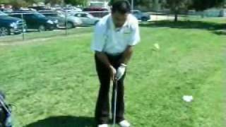 Golf lesson  how to chip with a lob wedge [upl. by Nilreb]