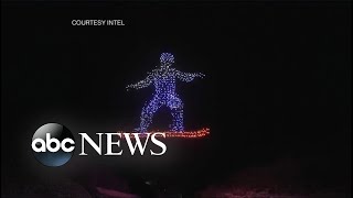 Hightech drones steal the show at the Winter Olympics [upl. by Acirret796]