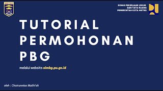 Tutorial Permohonan Persetujuan Bangunan Gedung PBG melalui website simbgpugoid [upl. by Narcissus]