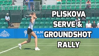 Pliskova Serve amp Groundshot Rally [upl. by Mundy]