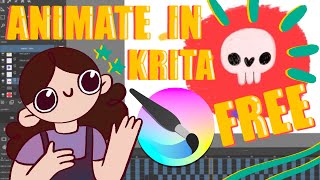 FREE 2D ANIMATION SOFTWARE  HOW TO ANIMATE IN KRITA [upl. by Elena775]