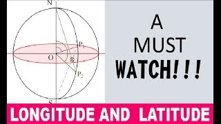 03 LONGITUDE AND LATITUDE  Angular distance between A40N 65E and B35S 65E [upl. by Adnac]