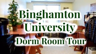 BINGHAMTON UNIVERSITY DORM ROOM NEWING TOUR HOLIDAY EDITION [upl. by Oigroig]