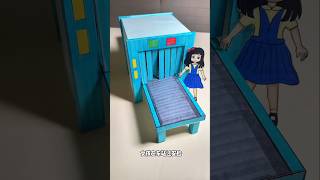 A Story Of Ticket Examiner 👮‍♂️mini wood toywoodworking art skill  hand craft ytshorts [upl. by Ddene11]