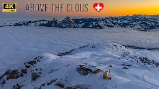 Beautiful places to visit in Switzerland in winter  Fronalpstock 4K [upl. by Suirtemed]