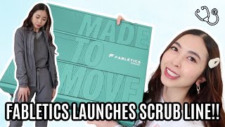 FABLETICS Performance Scrub Unboxing and Try On Haul For Petite Women [upl. by Mazlack]