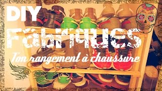 Rangement à chaussure en palette Aménagement de placard [upl. by Atwekk]