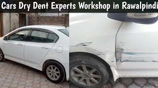 Dry Dent Experts in Rawalpindi  Cars Denting painting workshop Car Restoration [upl. by Conner]