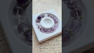 Amethyst Azeztulite Bracelet💜🌟diy crystaljewelry crystals handmade handmadejewelry beads [upl. by Beasley940]