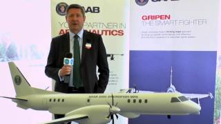 Farnborough Air Show 2014 IHS Jane’s speaks to Saab on their Maritime Patrol Aircraft capabilities [upl. by Hortense]