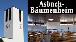 ASBACHBÄUMENHEIM DON Pfarrkirche Maria Immaculata  Vollgeläut [upl. by Aihsiyt]