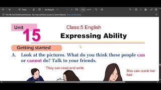 Class 5 English unit 15Reading IGrade 5 English unit 15Guideclass 5 English chapter 15 [upl. by Stedman]