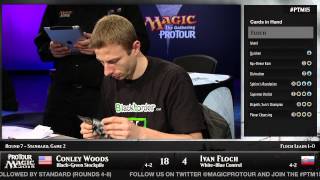 Pro Tour Magic 2015  Round 7 Standard  Conley Woods vs Ivan Floch [upl. by Hippel]