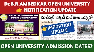 DR BR Ambedkar Open University Notification 2024 UpdateStudentUpdates247 [upl. by Sumer]