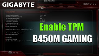 Enable TPM B450M GAMING [upl. by Yecnahc]