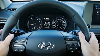 20212023 Hyundai Kona Steering Wheel and Cluster Screen [upl. by Aneahs]