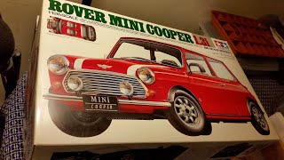 Tamiya 112 scale Rover Mini Cooper inbox review [upl. by Kalfas]