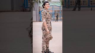 Cute army lady motivational status  ARMY  POLICE  SHORTS  NARESHKUMAR1M [upl. by Adallard]