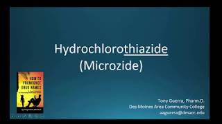 CC How to Pronounce hydrochlorothiazide MIcrozide Backbuilding Pharmacology [upl. by Ardnatal183]