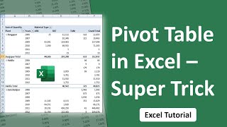 Pivot Table Super Trick in MS Excel  Pivot Table Excel [upl. by Mariejeanne]