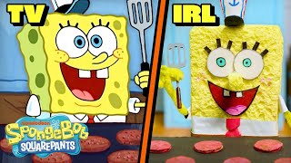 SpongeBob Cooks 10000 Krabby Patties IRL 🍔  quotFear of a Krabby Pattyquot Recreation [upl. by Edelsten641]