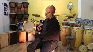 Riq Frame drum Tambourine Tutorial by Abe Doron [upl. by Labaw]