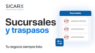 Crear Sucursales y realizar Traspasos de mercancía en SICAR X [upl. by Gnik]