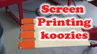 Screen Printing koozies with specitalty pallet from Action Engineering [upl. by Vrablik]