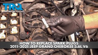 How to Replace Spark Plugs 20112021 Jeep Grand Cherokee 36L V6 [upl. by Yellac]