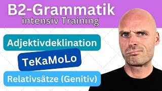 B2Grammatik intensiv  Adjektivdeklination TeKaMoLo Relativsätze Genitiv [upl. by Arakat673]