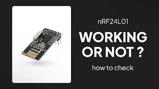 How to check if nRF24L01 is working or not with only one module  Hindi [upl. by Ailla]