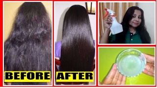 Get Straight Hair Naturally At HomeHair Straightening TreatmentHomemade Hair SerumSilkySmoothHair [upl. by Acceber]