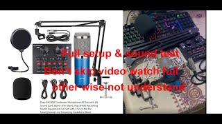 full setup Cezo BM 800 Condenser Microphone All Set with V8 Sound Card Unboxing [upl. by Ethelred]