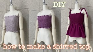 How to make a shirred top3 styles [upl. by Aerdnaz]