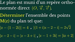 Nombres Complexes Déterminer des ensembles de points par linterprétation géométrique du module TS [upl. by Edi302]