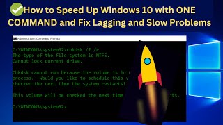 How to Speed Up Windows 10 with ONE COMMAND and Fix Lagging and Slow Problems 2024✅ [upl. by Samau]