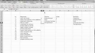 Part 1  Using Excel for Openended Question Data Analysis [upl. by Anirad]