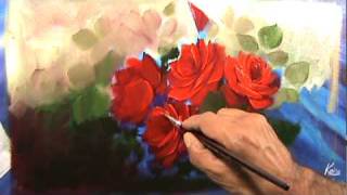 pintado rosas vermelhas segundo video [upl. by Sanborne133]