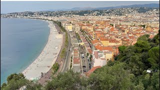 France🇫🇷4K Nice Côte d’Azur Provence Walking Tour observation deck [upl. by Warga678]