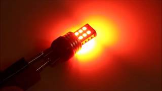 iJDMTOY 15SMD 7443 T20 LED Brake Light Bulbs w StrobeFlashing Feature Demo [upl. by Roobbie]