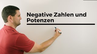 Negative Zahlen amp Potenzen Achtung auf Klammer und Exponent 2Teil  Mathe by Daniel Jung [upl. by Swart]