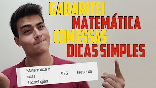 DICAS SIMPLES QUE USEI PARA GABARITAR MATEMÁTICA NO ENEM [upl. by Akemahs]